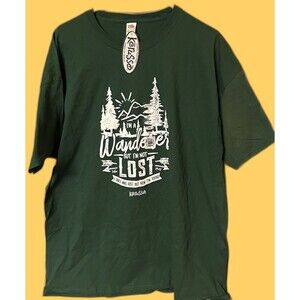 I’m A Wander,Luke 19:10 Green,Fruit Loom 100% Cotton T-Shirt 2X by Kerusso NWT